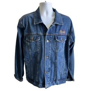🧥 Riviera Men’s M Blue Denim Trucker Jacket 90s Y2K Workwear Western